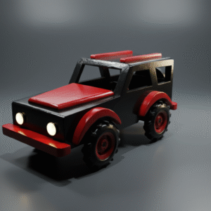Handcrafted Wooden Jeep